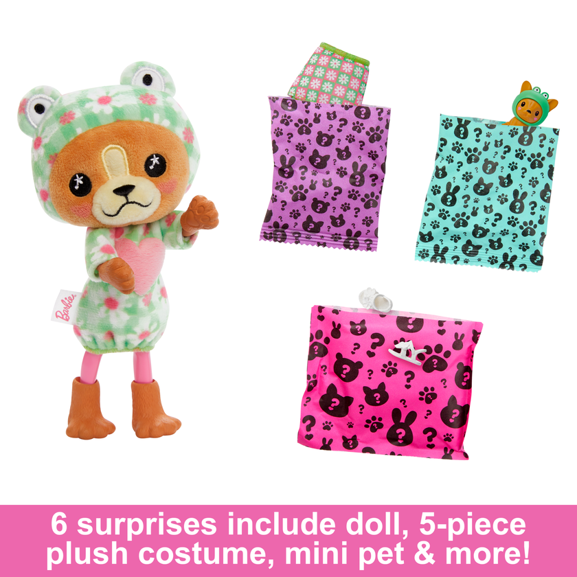 Barbie Cutie Reveal Costume-themed Series Chelsea Small Doll & Accessories, Puppy As Frog New Arrival