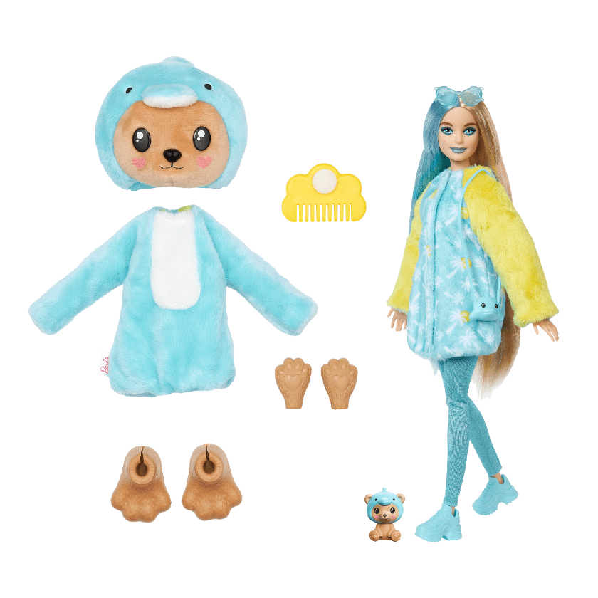 Barbie Cutie Reveal Costume-Themed Series Doll & Accessories With 10 Surprises, Teddy Bear As Dolphin Best Buy