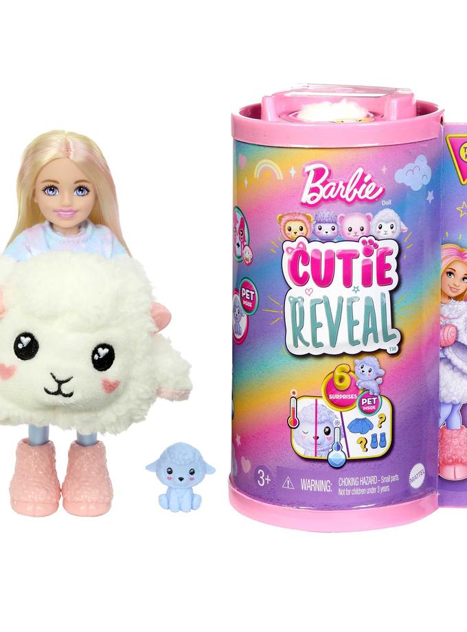 Barbie Cutie Reveal Cozy Cute Tees Series Chelsea Doll & Accessories, Plush Lamb, Blonde Small Doll Best Buy