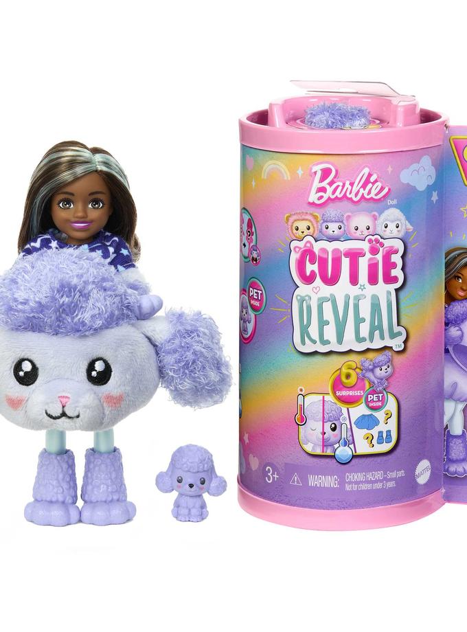 Barbie Cutie Reveal Cozy Cute Tees Series Chelsea Doll & Accessories, Plush Poodle, Brunette Small Doll Best Buy