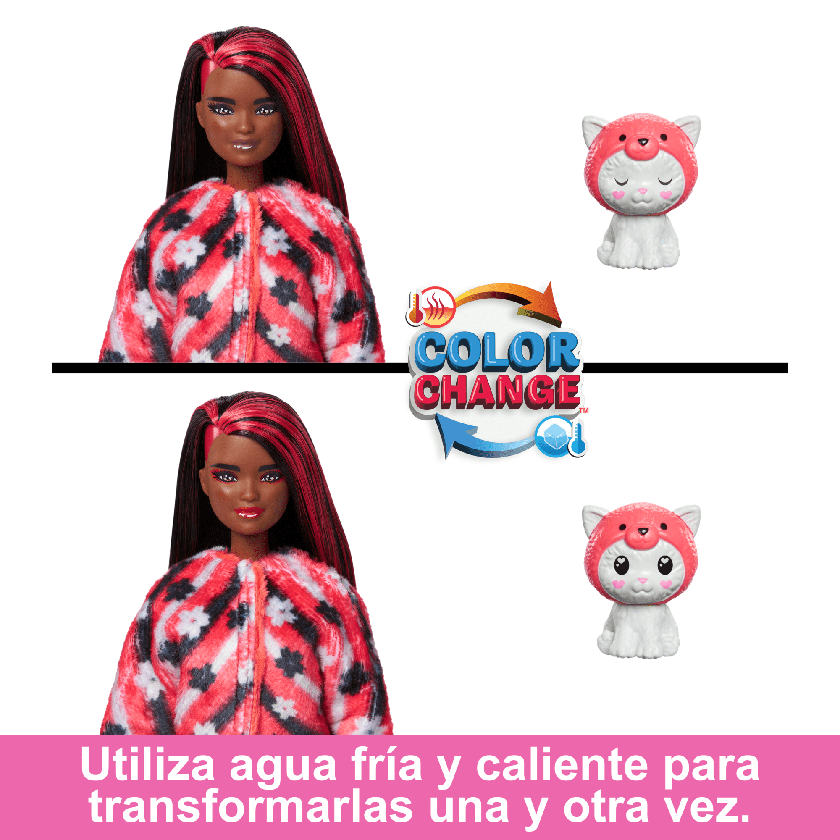 Barbie Cutie Reveal Muñeca Gatito disfrazado de Panda Rojo Best Price