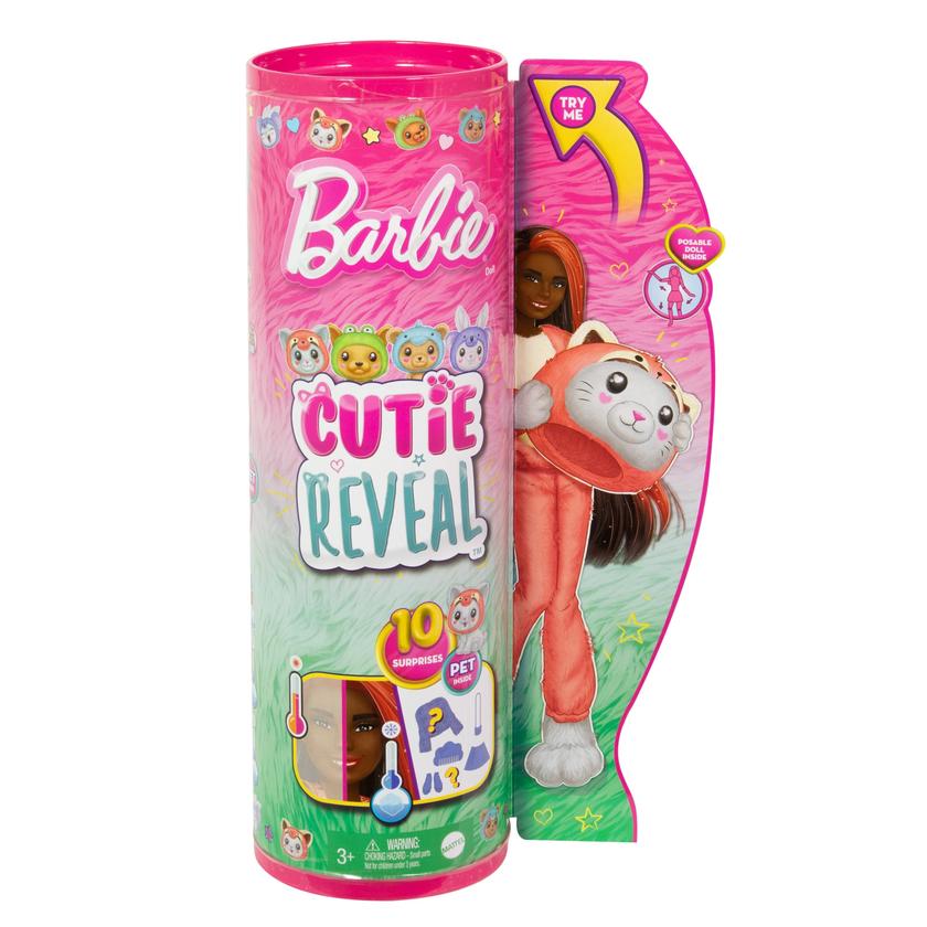 Barbie Cutie Reveal Muñeca Gatito disfrazado de Panda Rojo Best Price