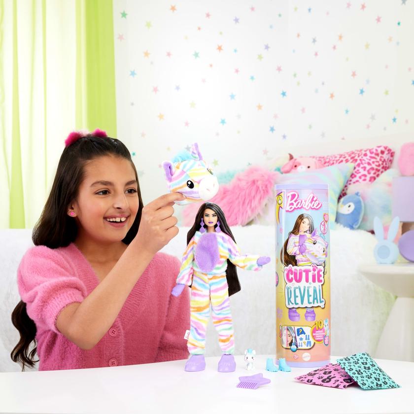 Barbie Cutie Reveal Zebra Doll & Accessories, Color Dream Series With 10 Surprises For Sale