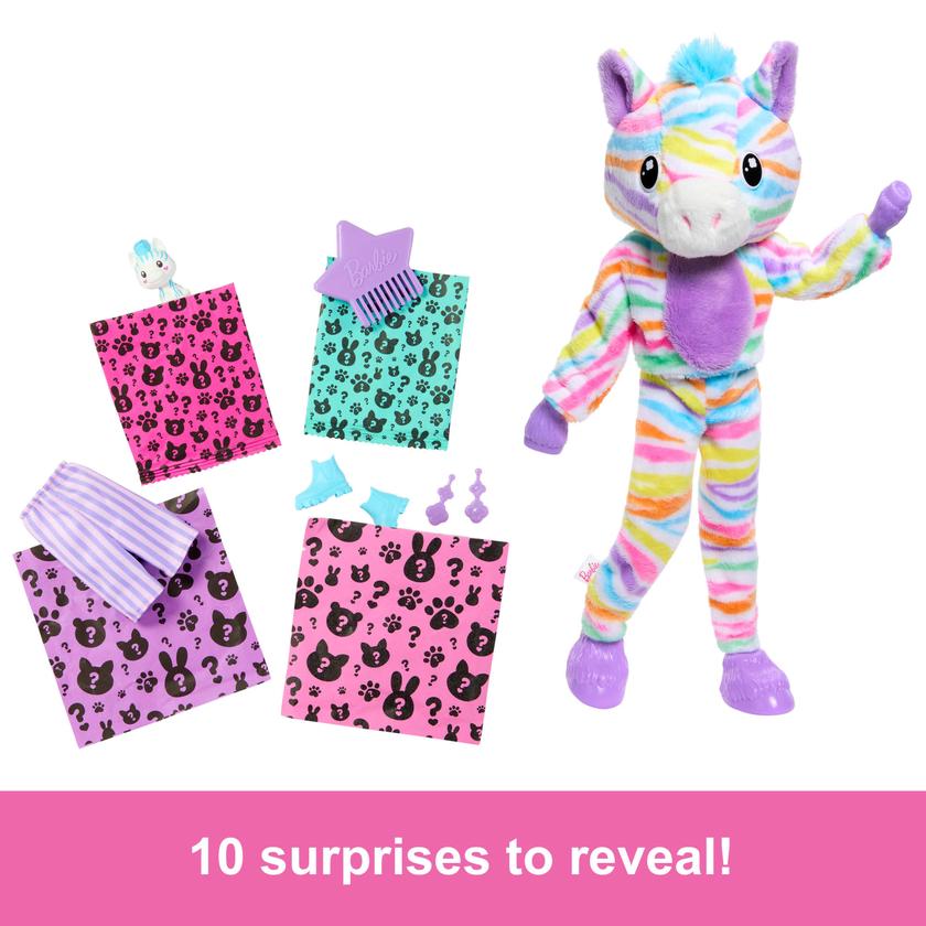 Barbie Cutie Reveal Zebra Doll & Accessories, Color Dream Series With 10 Surprises For Sale