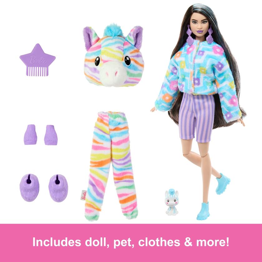 Barbie Cutie Reveal Zebra Doll & Accessories, Color Dream Series With 10 Surprises For Sale