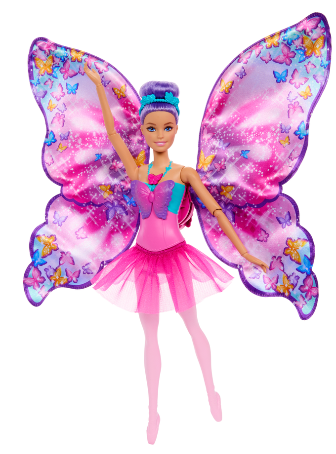 Barbie Dance And Flutter Doll With 2-In-1 Transformation From Dancer To Butterfly, Purple Hair Best Buy