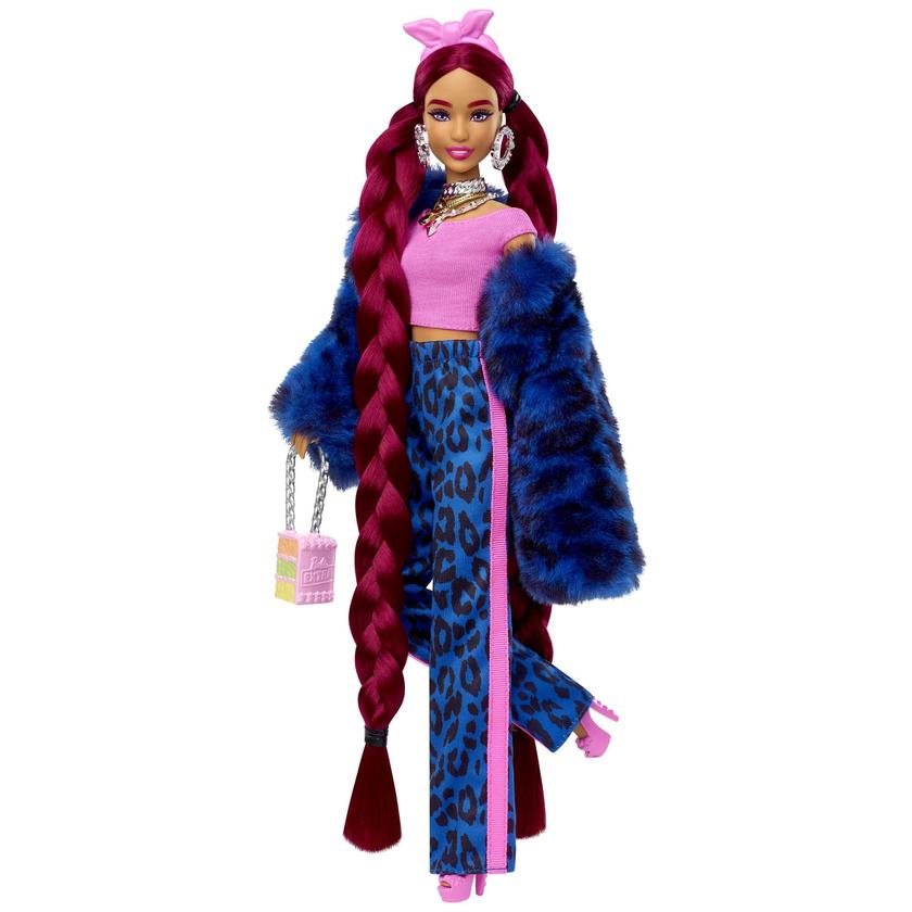 Barbie Doll And Accessories, Barbie Extra Doll With Burgundy Braids High Quality