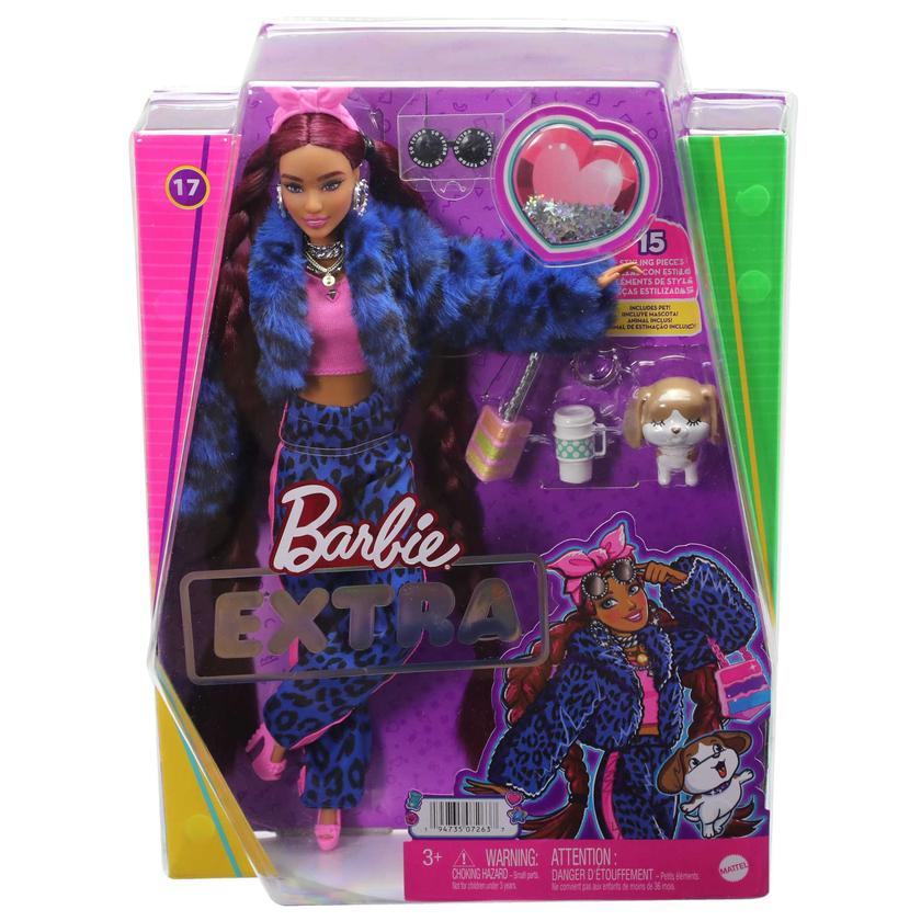 Barbie Doll And Accessories, Barbie Extra Doll With Burgundy Braids High Quality