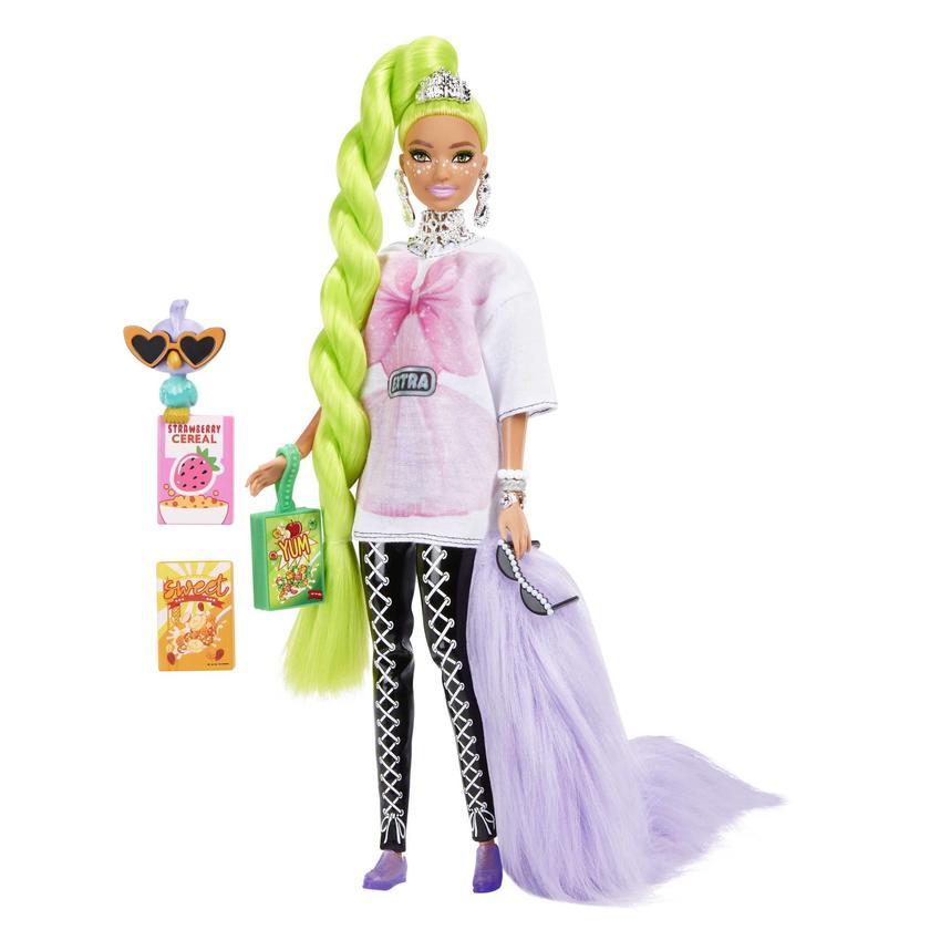 Barbie Doll And Accessories, Barbie Extra Doll With Pet Parrot Free shipping