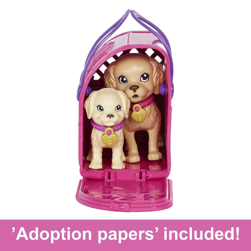 Barbie Doll And Accessories Pup Adoption Playset With Doll, 2 Puppies And Color-Change Best Buy