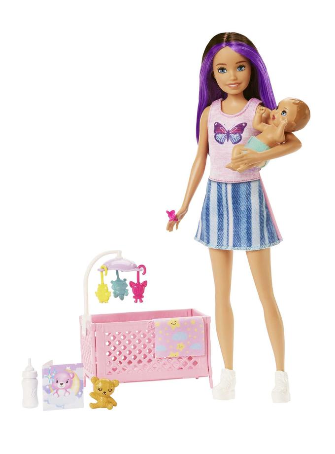 Barbie Doll And Accessories, Skipper Babysitter Crib Playset Free shipping