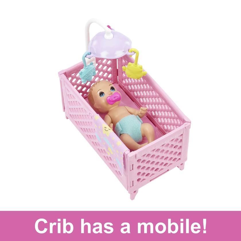 Barbie Doll And Accessories, Skipper Babysitter Crib Playset Free shipping