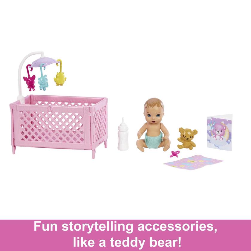 Barbie Doll And Accessories, Skipper Babysitter Crib Playset Free shipping