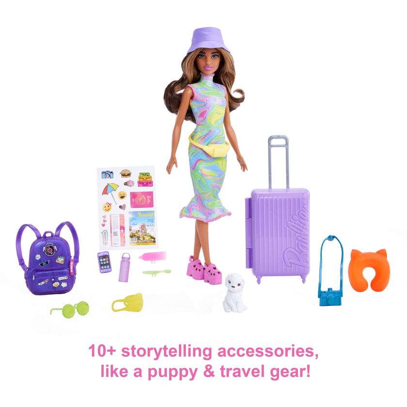 Barbie Doll And Accessories, Travel Set With Teresa Doll And Puppy Best Seller