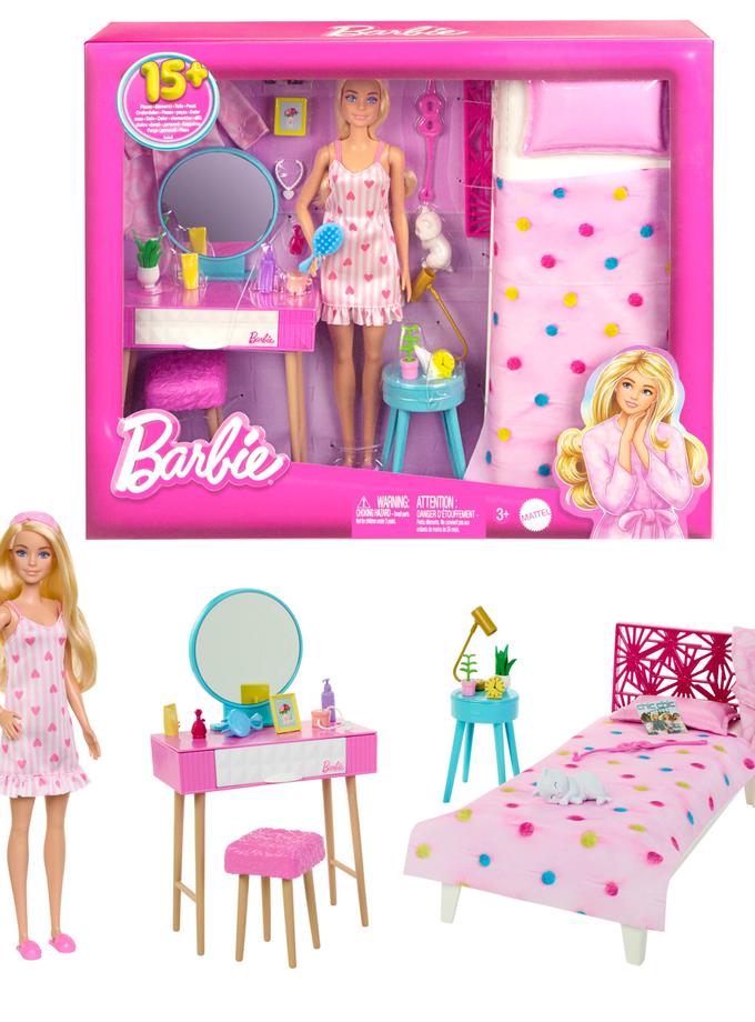 Barbie Doll And Bedroom Playset, Barbie Furniture With 20+ Pieces On Sale