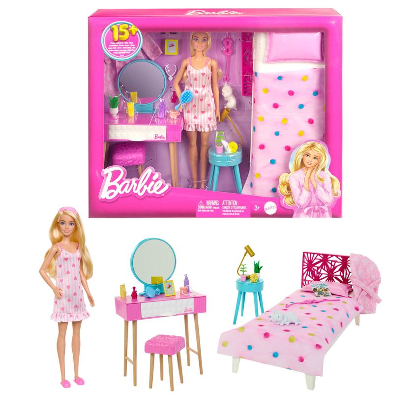 Barbie Doll And Bedroom Playset, Barbie Furniture With 20+ Pieces On Sale