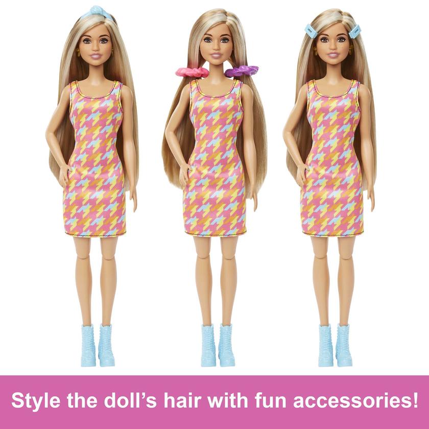 Barbie Doll And Hair Salon Playset, Color-Change Hair Free shipping