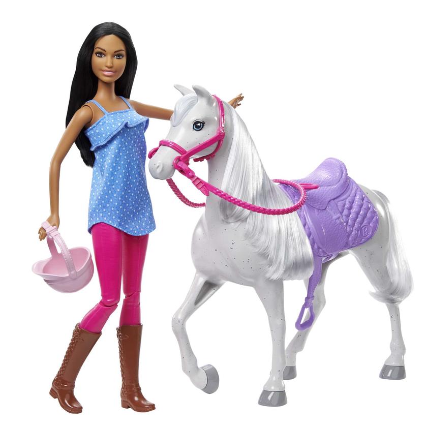 Barbie Doll And Horse With Saddle, Bridle And Reins, Gift For 3 To 7 Year Olds On Sale