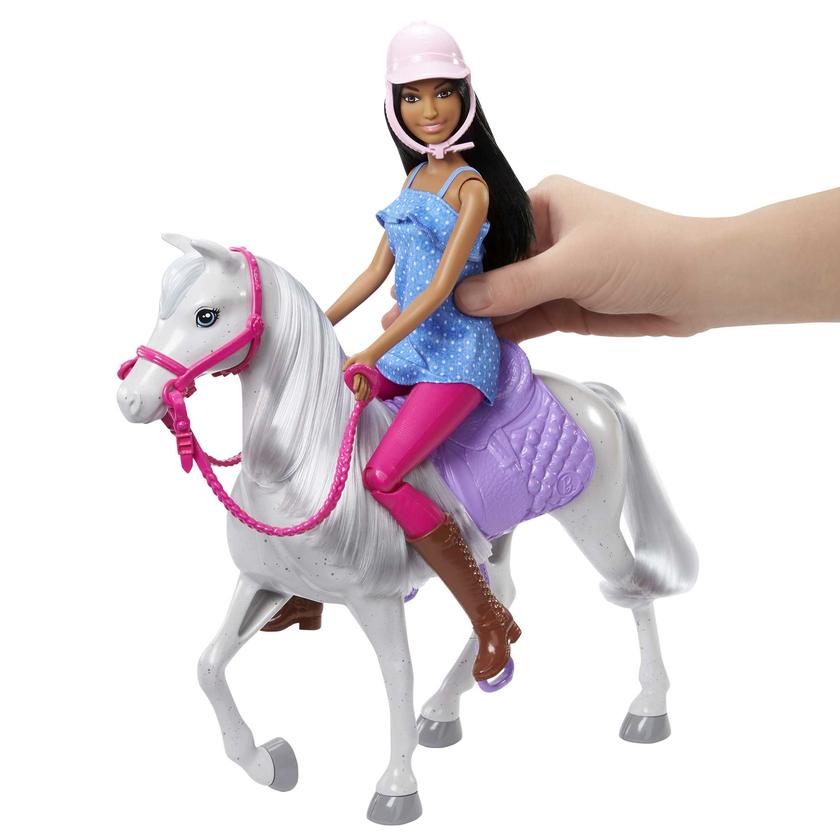 Barbie Doll And Horse With Saddle, Bridle And Reins, Gift For 3 To 7 Year Olds On Sale