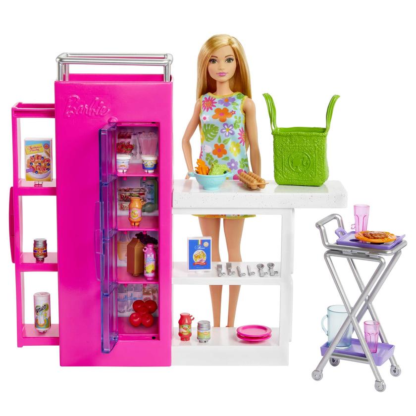 Barbie Doll And Ultimate Pantry Playset, Barbie Kitchen Add-On With 30+ Food-Themed Pieces Best Price