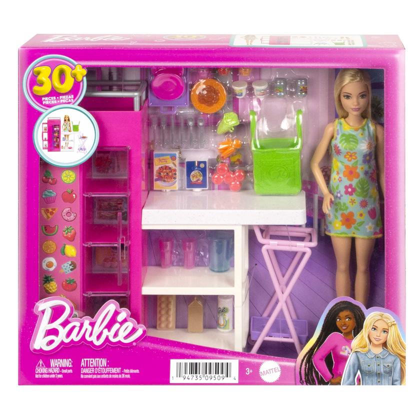 Barbie Doll And Ultimate Pantry Playset, Barbie Kitchen Add-On With 30+ Food-Themed Pieces Best Price