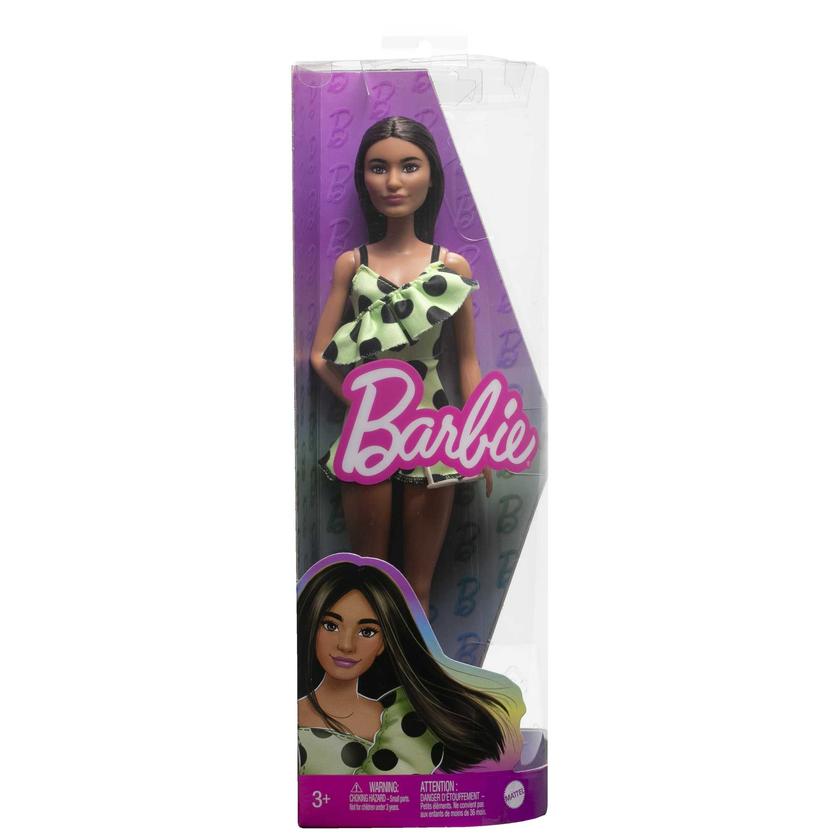 Barbie Doll, Brunette With Polka Dot Romper, Barbie Fashionistas Best Seller