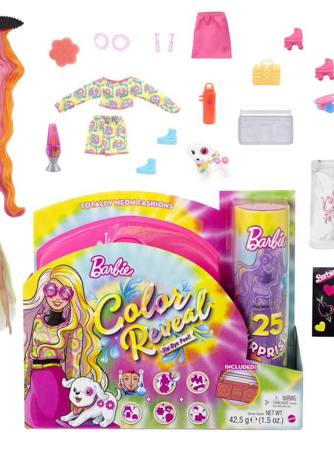 Barbie Doll, Color Reveal Chelsea Doll Neon Tie-Dye Series With 6 Surprises Best Buy