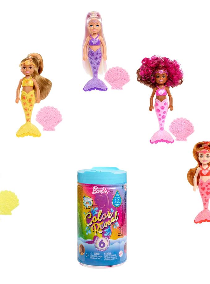 Barbie Doll, Color Reveal Chelsea Doll Rainbow Mermaid Series With 6 Surprises On Sale