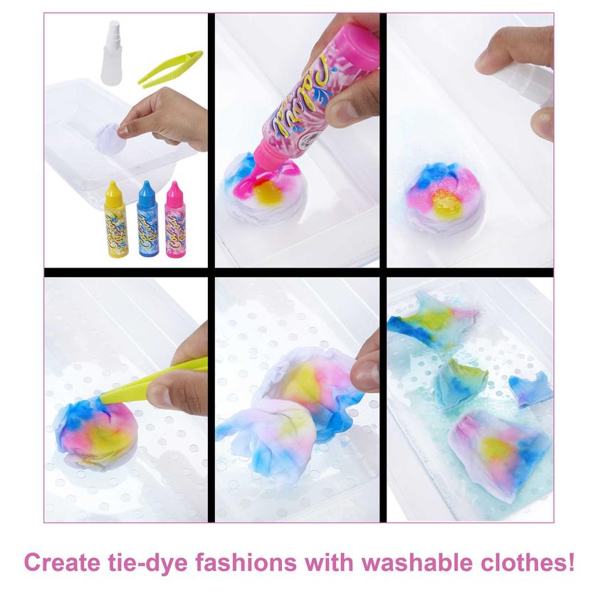 Barbie Doll Color Reveal Gift Set, Tie-Dye Fashion Maker With 2 Barbie Dolls Free shipping