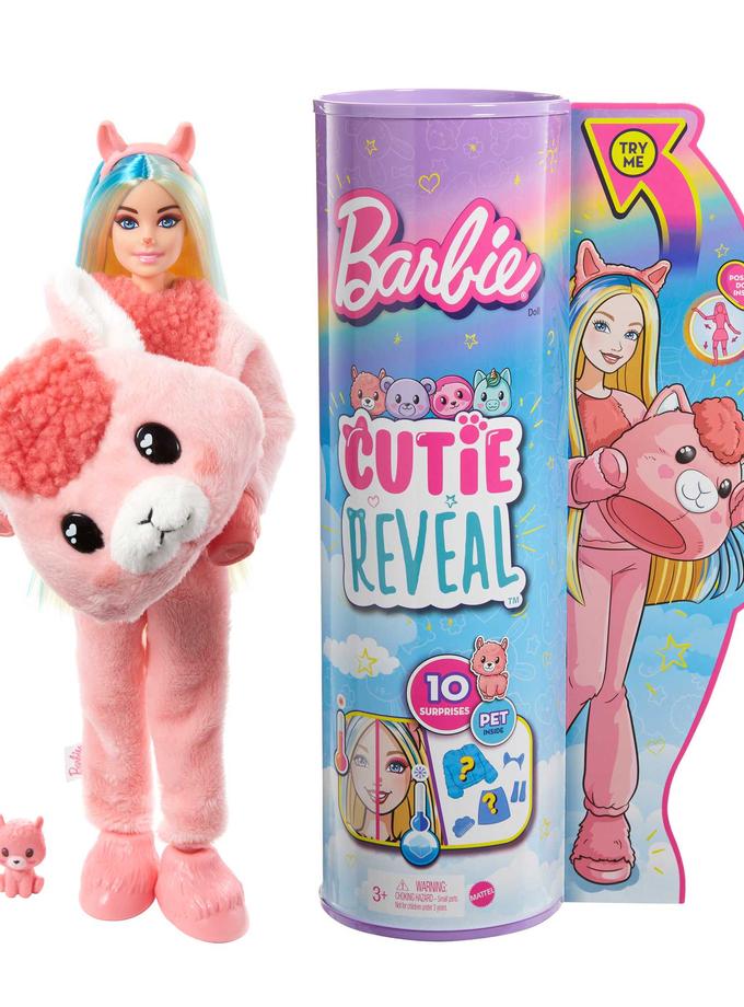 Barbie Doll Cutie Reveal Llama Plush Costume Doll With Pet, Color Change High Quality