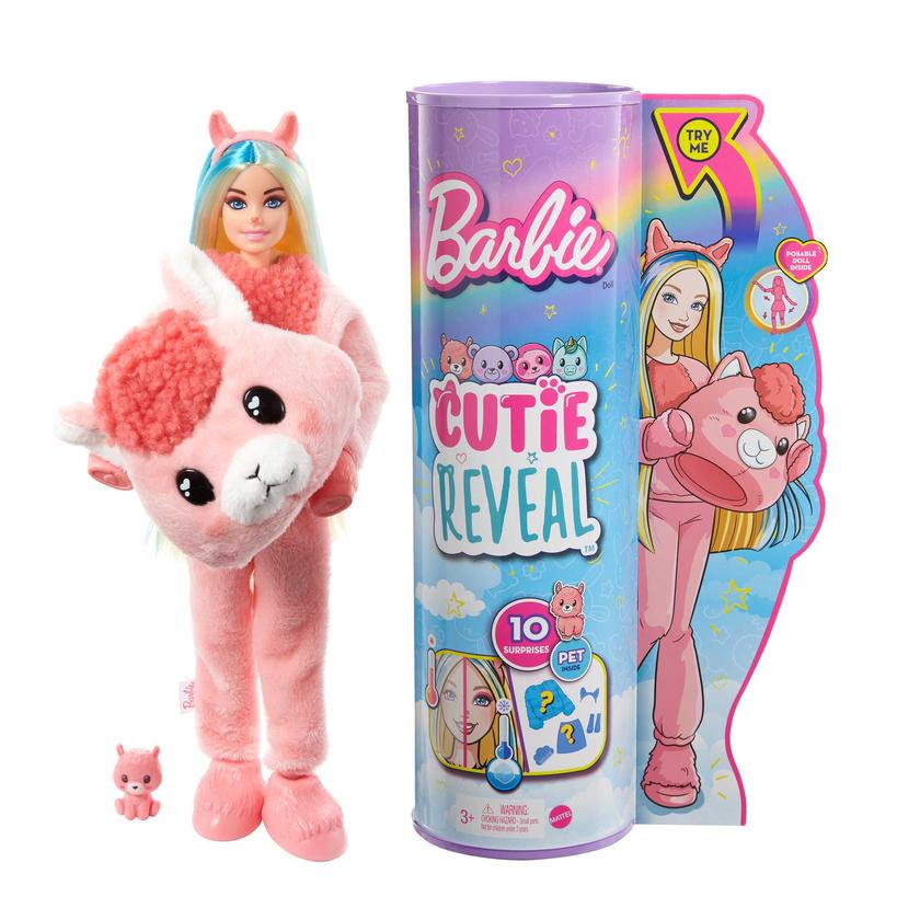 Barbie Doll Cutie Reveal Llama Plush Costume Doll With Pet, Color Change High Quality