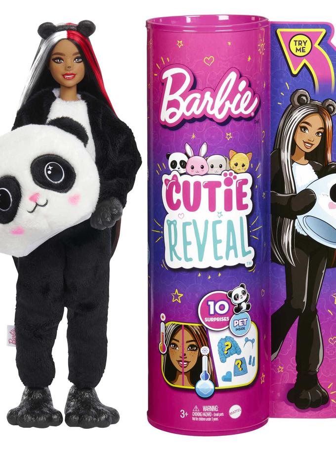 Barbie Doll Cutie Reveal Panda Plush Costume Doll With Pet, Color Change Best Seller