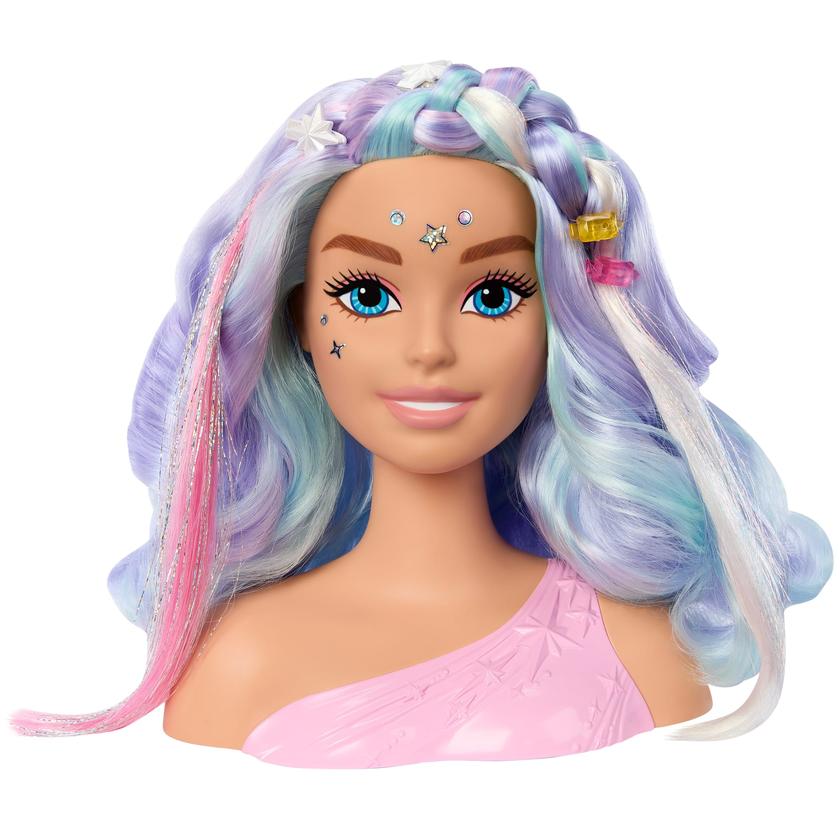 Barbie Doll Fairytale Styling Head, Pastel Hair With 20 Accessories Best Buy