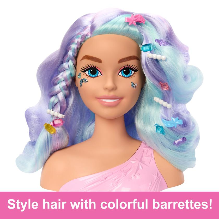 Barbie Doll Fairytale Styling Head, Pastel Hair With 20 Accessories Best Buy