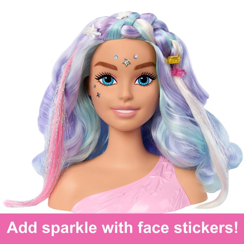 Barbie Doll Fairytale Styling Head, Pastel Hair With 20 Accessories Best Buy