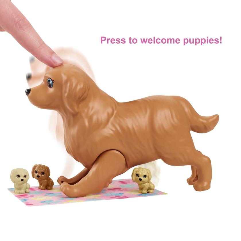 Barbie Doll Newborn Pups Playset With Blonde Doll, Mommy Dog And 3 Puppies, Kids Toys For Sale