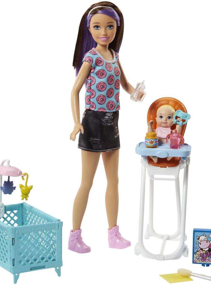 Barbie Doll, Skipper High Chair And Crib Playset, Babysitters Inc. Best Buy