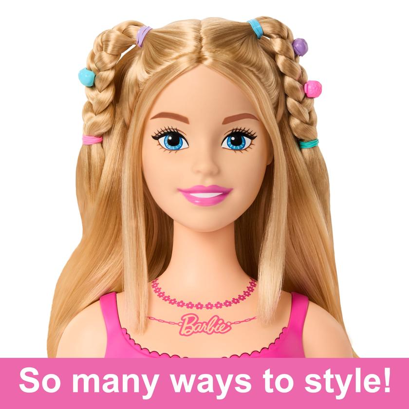 Barbie Doll Styling Head, Blond Hair With 20 Colorful Accessories New Arrival