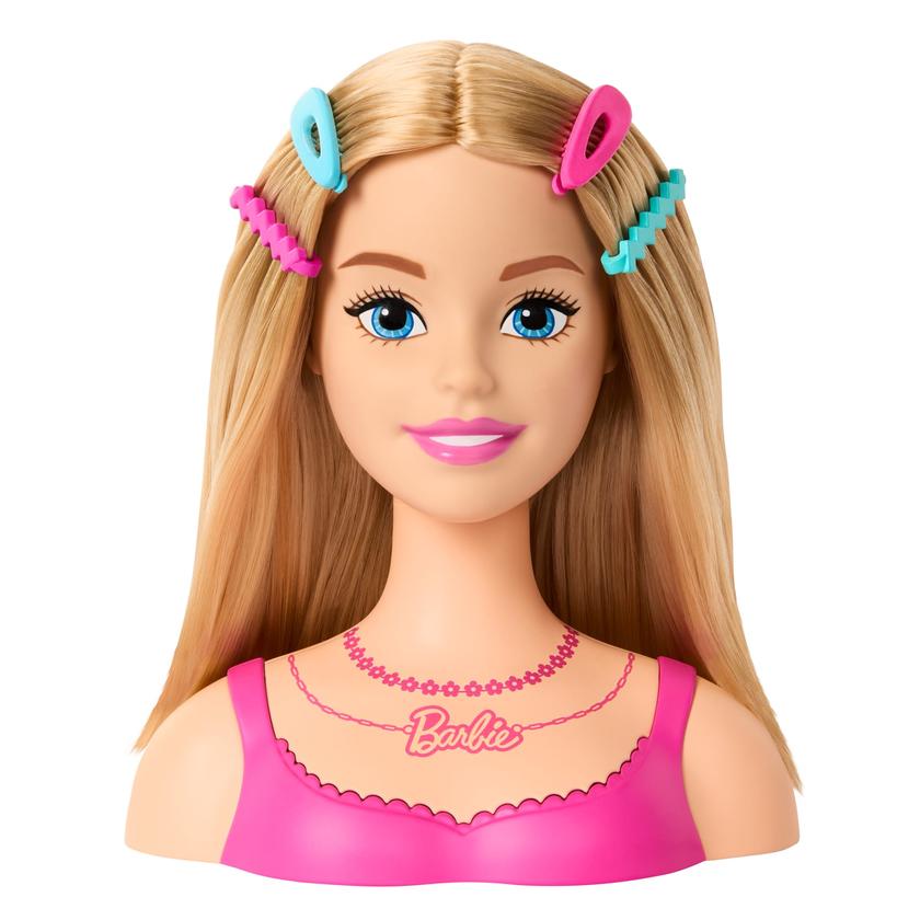 Barbie Doll Styling Head, Blond Hair With 20 Colorful Accessories New Arrival