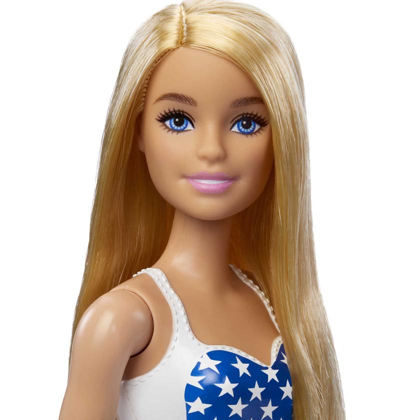 Barbie Doll Wearing American Flag Swimsuit, Barbie Pool And Beach Toys, Blonde On Sale