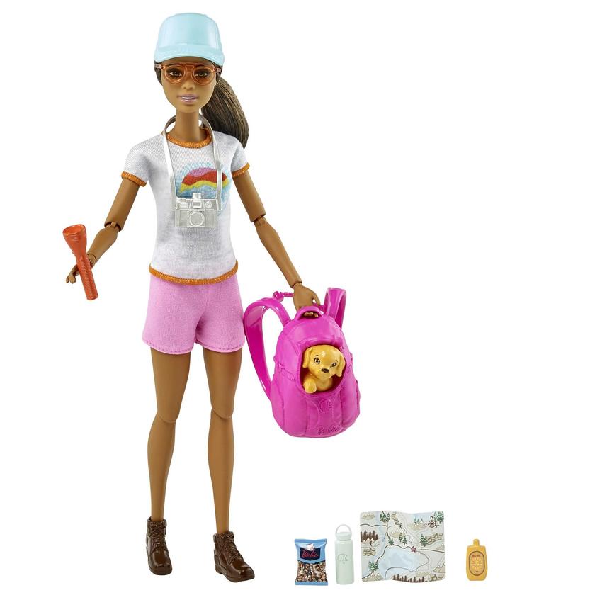 Barbie Doll With Puppy, Kids Toys, Self-Care Hiking Day Best Buy