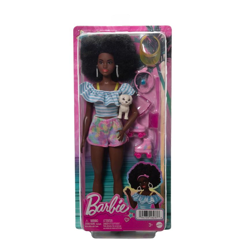 Barbie Doll With Roller Skates, Fashion Accessories And Pet Puppy Best Seller