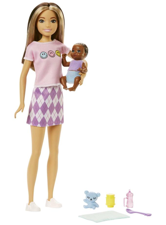 Barbie Dolls And Accessories, Skipper Doll With Baby Figure And 5 Accessories, Babysitters Inc. Playset Best Buy