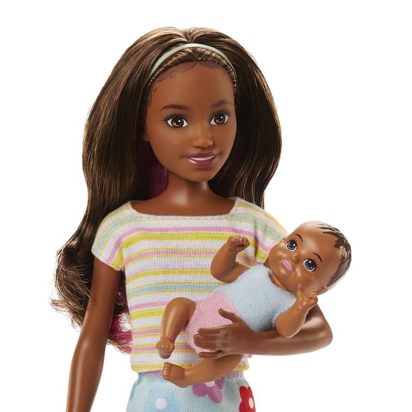 Barbie Dolls And Accessories, Skipper Doll With Baby Figure And 5 Accessories, Babysitters Inc. Playset Best Price