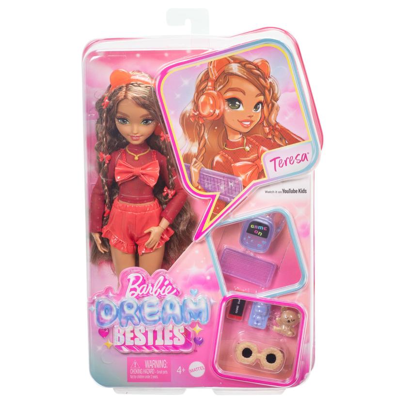 Barbie Dream Besties Teresa Fashion Doll With Video Game Themed Accessories, 10 Piece Count Same Day Delivery