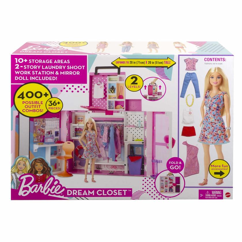 Barbie Dream Closet Doll And Playset Free shipping