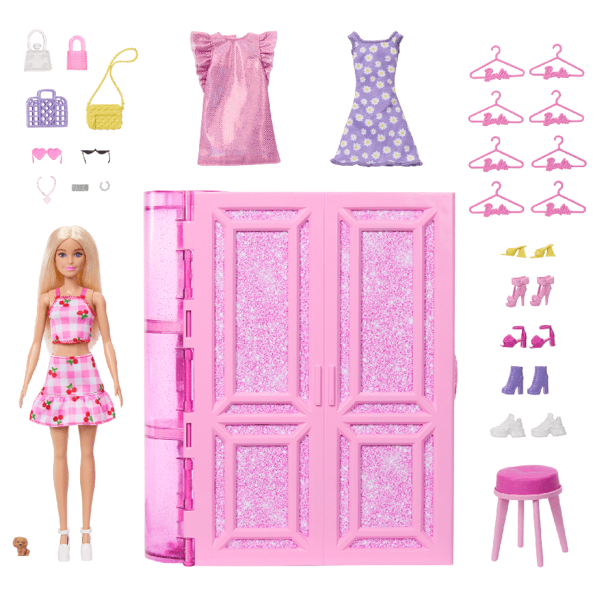 Barbie Dream Closet Toy Playset With Fashion Doll, CloThes, & Accessories, 3-Ft-Wide With 25+ Pieces On Sale