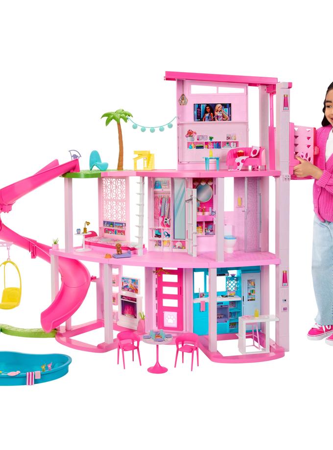 Barbie Dreamhouse, 75+ Pieces, Pool Party Doll House With 3 Story Slide Best Price