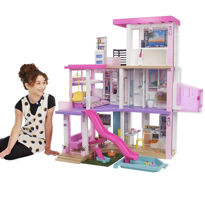 Barbie Dreamhouse Dollhouse With 75+ Accessories & Wheelchair Accessible Elevator, Lights, Sounds, Music Free shipping