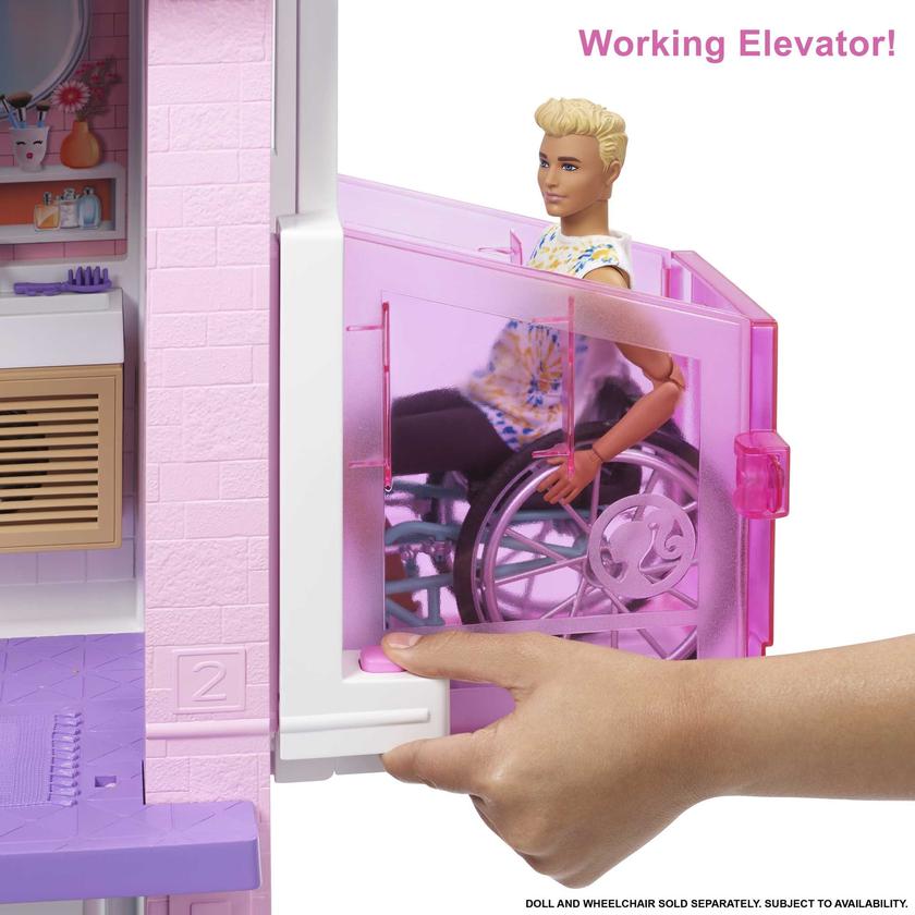 Barbie Dreamhouse Dollhouse With 75+ Accessories & Wheelchair Accessible Elevator, Lights, Sounds, Music Free shipping